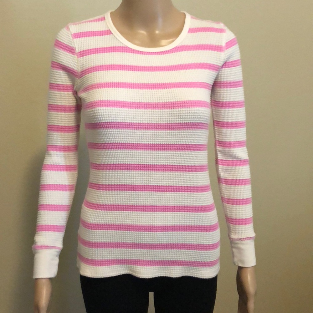 Final closeout sale!!! J.Crew Pink and White Thermal Tee